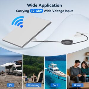 8 Starlink Mini Power Cable 30CM, 16AWG Starlink Mini DC Extension Cable Waterproof Female to Male Plug, Replacement Accessories Compatible with Starlink Minis Pipe Adapter&Original Power Cable