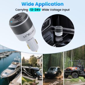 Starlink Mini Car Adapter, 3-in-1 Car Charger for Starlink Mini, 12V to 24V DC Step Up Converter with Dual USB Ports, Cigarette Lighter Adapter for Starlink Mini Power Supply,Ideal for RV,Boat,Trailer