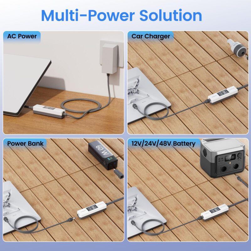 Starlink Power Monitor for Mini & Gen 3, Real-Time Power Meter Tester with OLED Display, On/Off Switch, 0-57V Input/OverCurrent Protection for Starlink Mini Accessories & Car Adapter
