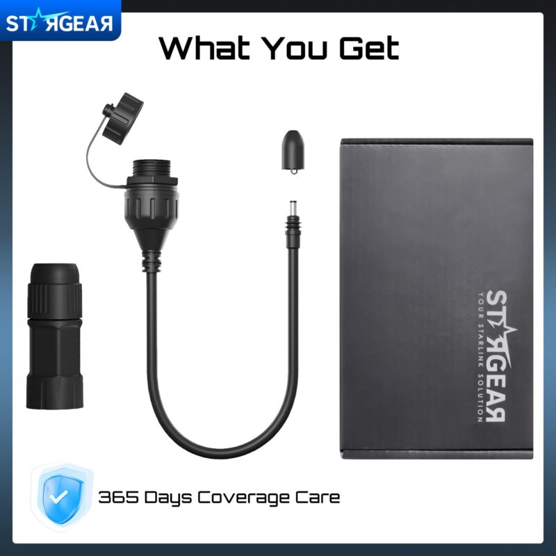 8 Starlink Mini Cable USB C Power Adapter, DC Male to Type-C Female Adapter Cable with Waterproof Coupler, Starlink Accessories Work with 28V/20V PD Source