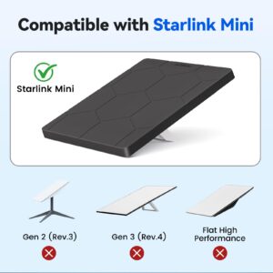 Starlink Mini Protective Cover Case, Hailproof Liquid Silicone Protective Case for Starlink Mini Dish, Starlink Minis Accessories Waterproof Shockproof Portable for Outdoor Camping
