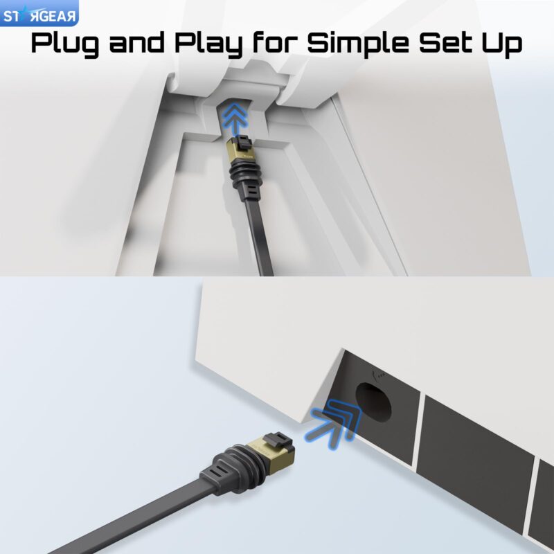 Starlink Gen 3/Mini Cable, Starlink Flat Hidden Power Ethenet Cable, Starlink Accessories Extreme Slim Power Cord Shielded for Window Door