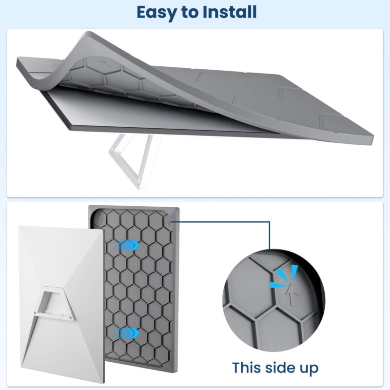 Starlink Gen 3 Protective Cover Case, Starlink Standard Gen 3 Case for Satellite Dish, Silicone Hail Protector Cover for Starlink Standard, Waterproof,Impact Resistant to Rocks/Sand/Hail