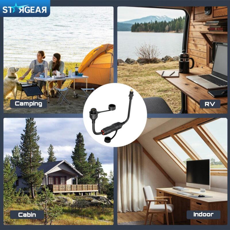 2 Pack Starlink Ethernet Adapter Cable Enterprise Extension to RJ45 Cable, Starlink Cable 22AWG Waterproof SPX-RJ45 Coupler with End Caps