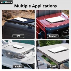 Starlink Gen 3 Mount, Starlink Standard Mounts Mobility Heavy Duty, Anti Theft Flat Mount for Gen 3/V3/REV.4 Satellite Dish, Starlink Kit Accessories for Roof, Car, RV, Boat, Aluminum Alloy