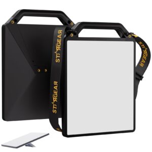 Starlink Mini Protective Cover Case, Portable Protector with 7 1/4"-20 Nuts for DIYer-Friendly to Expand as Starlink Mini Mount, Silicone Cover with Sturdy Handle Shoulder Strap for Satellite Dish