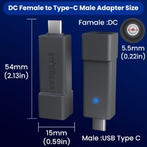 9 Starlink Mini Cable Adapter, USB C to DC Adapter Power Cable Adapter for Starlink Mini, USB C Male to DC Female for Power Cord Work with 20V/65W, 20V/100W, 28V/140W PD Power Source