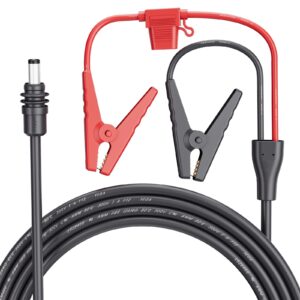 Starlink Mini Power Cable, Alligator Clips to DC Cable 12-48V Input Adapter for Starlink Mini, 12AWG DC Power Cable with 20A Fuse Protection, DC5521 Male Connector for RV, Boat, Car Battery(6.5FT)