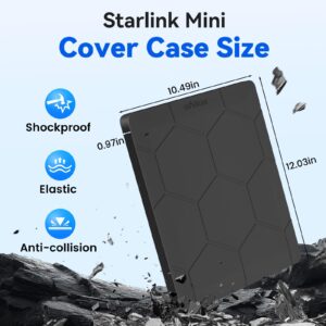 Starlink Mini Protective Cover Case, Hailproof Liquid Silicone Protective Case for Starlink Mini Dish, Starlink Minis Accessories Waterproof Shockproof Portable for Outdoor Camping