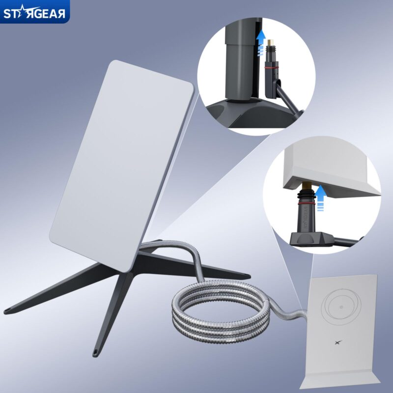 Starlink Gen 2 Cable 75FT, Heavy Duty Starlink Ethenet Cable Power Cable Replacement Extension Cord Stainless Steel Sleeve Starlink Accessories