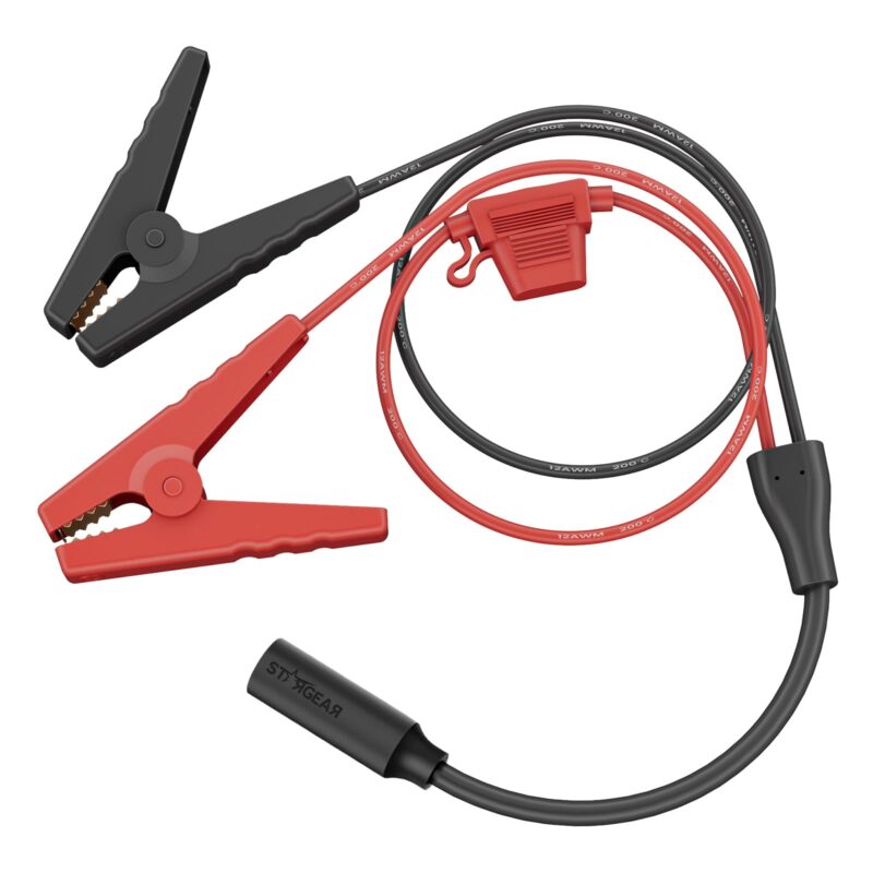 Starink Mini 12V Adapter, Alligator Clips to DC Cable Adapter 12-48V Input for Starlink Mini, 12AWG DC Power Cable with 20A Fuse Protection, DC5521 Female Connector for RV, Boat, Car Battery