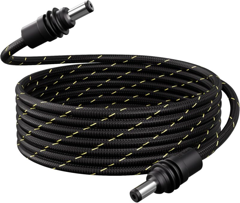 Starlink Mini Cable 6.5FT, Braided Wear-Resistant 20AWG Replacement Starlink Mini DC Power Cable Starlink Mini Accessories, Starlink Power Cord Outdoor (2M)