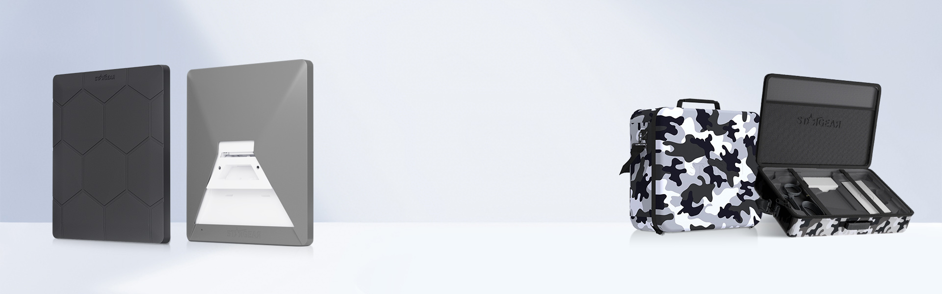 Starlink Mini Case, Mini Protective Cover Liquid Silicone Case for Starlink Satellite Dish, Accessories for Starlink Portable Full Cover Shell with Black Sticker