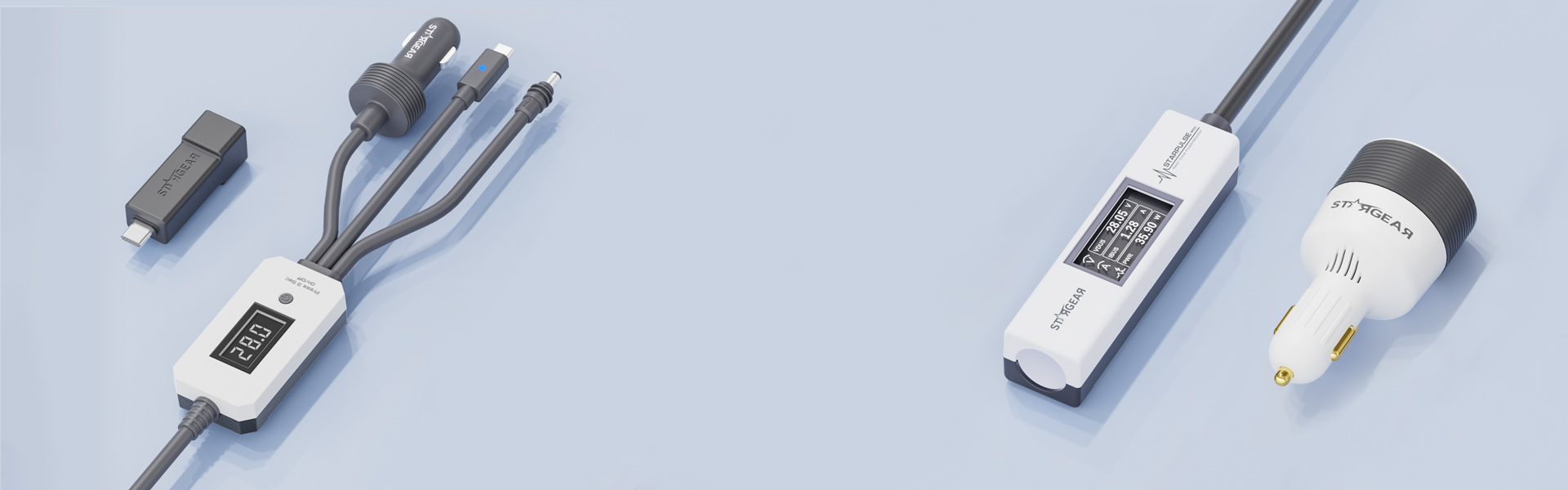 Starink Mini 12V Adapter, Alligator Clips to DC Cable Adapter 12-48V Input for Starlink Mini, 12AWG DC Power Cable with 20A Fuse Protection, DC5521 Female Connector for RV, Boat, Car Battery