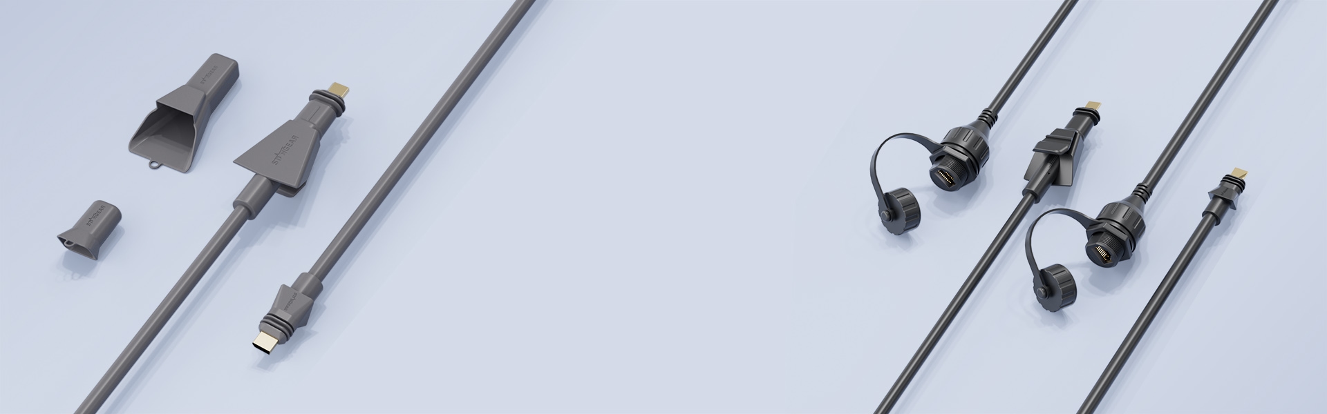 2 Pack Starlink Ethernet Adapter Cable Enterprise Extension to RJ45 Cable, Starlink Cable 22AWG Waterproof SPX-RJ45 Coupler with End Caps