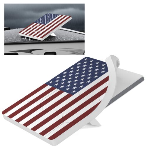 1 Starlink Mini Protective Cover Case, Hailproof Liquid Silicone Protective Case for Starlink Mini Dish, Starlink Minis Accessories Waterproof Shockproof Portable for Outdoor Camping, Flag