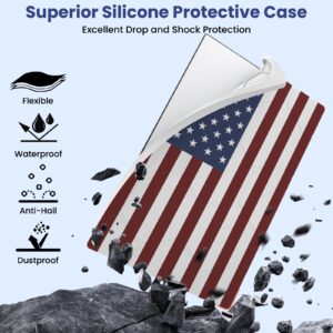 2 Starlink Gen 3 Protective Cover Case, Starlink Standard Gen 3 Case for Satellite Dish, Silicone Hail Protector Cover for Starlink Standard, Waterproof,Impact Resistant to Rocks/Sand/Hail, Flag