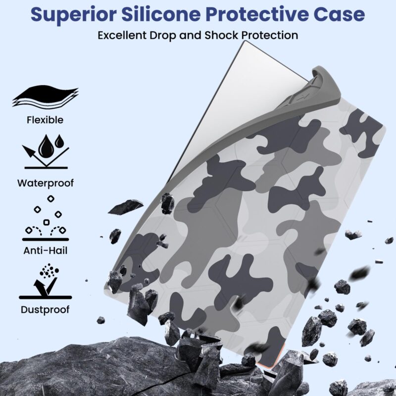 3 Protective Cover Case for Starlink Gen 3, SL Standard Gen 3 Case for Satellite Dish, Silicone Hail Protector Cover for Starlink Standard, Waterproof,Impact Resistant to Rocks/Sand/Hail, Camo