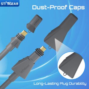 3 32.8FT Starlink Cable Flat High Performance Cable, 22AWG Starlink Accessories Replacement FHP Power Cord Waterproof with End Caps