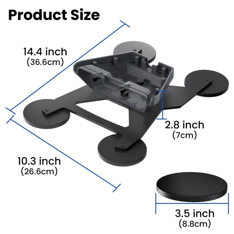 4 Starlink Gen 3 Mount Mobility, Magnetic with 440lbs Heavy Duty Magnet Suction Bases, Lockable Standard Magnetic Mount Kits, Starlink Bracket Mounts for Satellite Dish, Car, RV, Truck, Aluminum Alloy