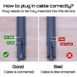 Starlink Cable  for Standard Actuated Gen 2, Starlink Replacement Cable for Rectangular Satellite V2 Waterproof Gray