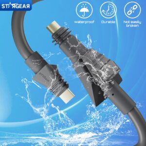 5 32.8FT Starlink Cable Flat High Performance Cable, 22AWG Starlink Accessories Replacement FHP Power Cord Waterproof with End Caps