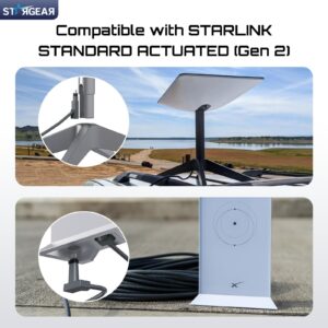 Starlink Cable  for Standard Actuated Gen 2, Starlink Replacement Cable for Rectangular Satellite V2 Waterproof Gray