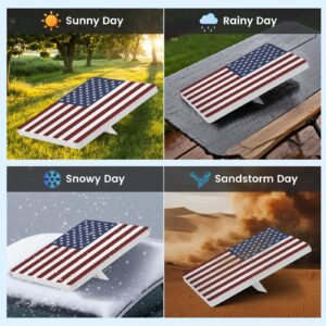 Starlink Mini Protective Cover Case, Hailproof Liquid Silicone Protective Case for Starlink Mini Dish, Starlink Minis Accessories Waterproof Shockproof Portable for Outdoor Camping, Flag