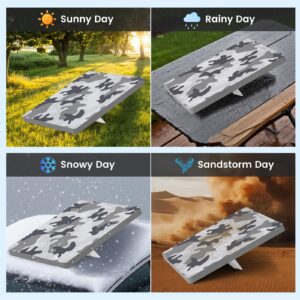 Starlink Mini Protective Cover Case, Hailproof Liquid Silicone Protective Case for Starlink Mini Dish, Starlink Minis Accessories Waterproof Shockproof Portable (Camo)