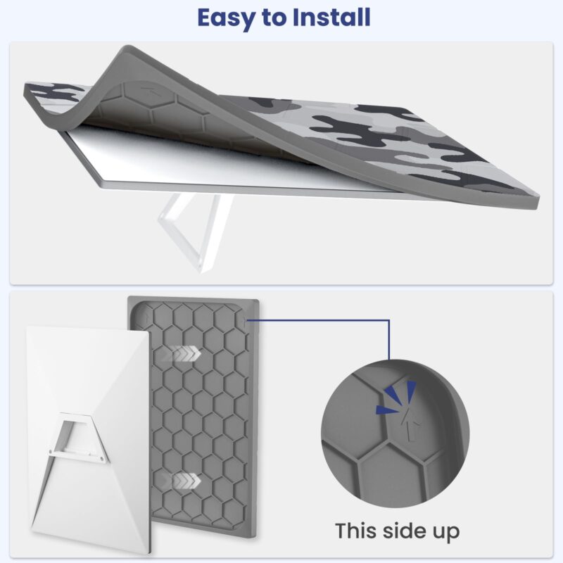 8 Protective Cover Case for Starlink Gen 3, SL Standard Gen 3 Case for Satellite Dish, Silicone Hail Protector Cover for Starlink Standard, Waterproof,Impact Resistant to Rocks/Sand/Hail, Camo