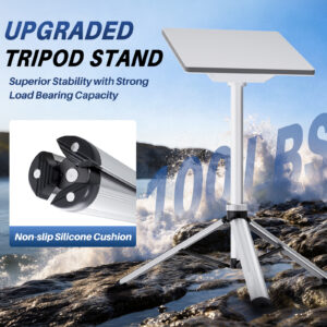 副图2 Starlink Mini Tripod Mount, All Aluminum Portable Starlink Mini Mount, Stable Tripod Stand Compatible with New & Old Pipe Mount Adapters, Starlink Mini Kit Accessories for RV Travel Camping