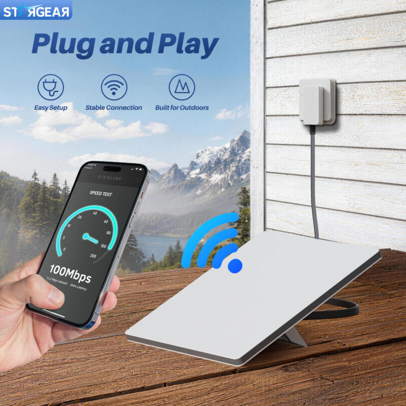 副图5 Starlink Mini Cable , 20AWG Starlink Mini Flat Hidden DC Power Cable, Ultra Slim Waterproof Power Cord for Easy Door & Window Closing, Starlink Mini Accessories for RV Camping Travel