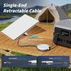 Starlink Mini Cable 6.5FT, USB-C Retractable Cable with Smart Protocol Chip, 140W Starlink USB C to DC Power Cable with Indicator Light, Work with 20V/100W, 28V/140W PD Power Source