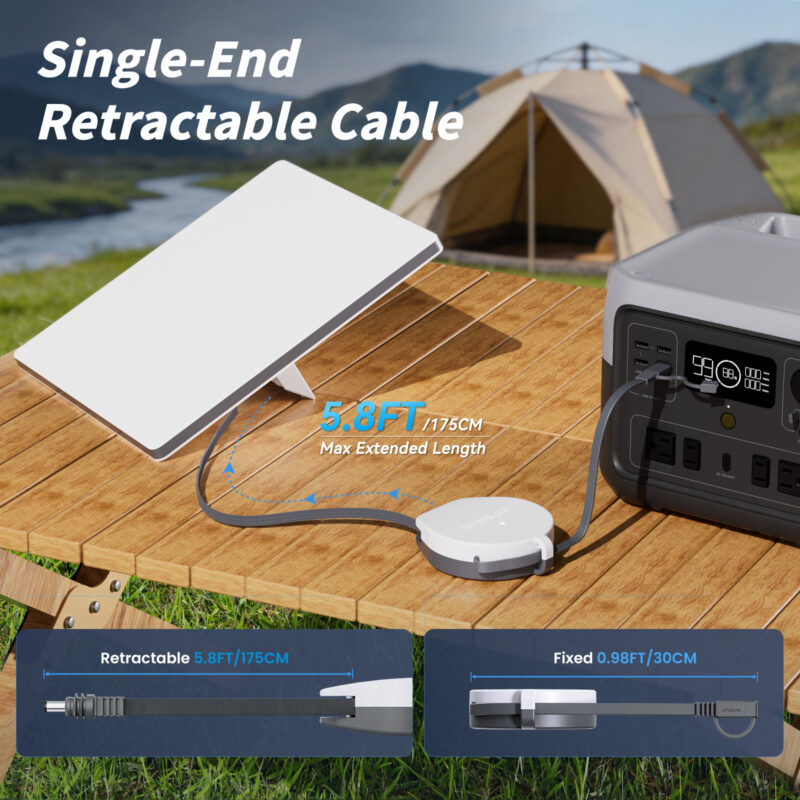Starlink Mini Cable 6.5FT, USB-C Retractable Cable with Smart Protocol Chip, 140W Starlink USB C to DC Power Cable with Indicator Light, Work with 20V/100W, 28V/140W PD Power Source