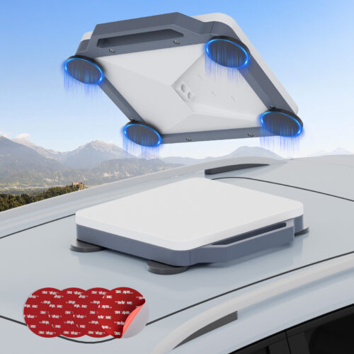 Starlink Mini Magnetic Mount with Protective Case & 4PCS Self-Adhesive Metal Plates, 300lbs Ultra-Durable, Hail & UV Resistant Starlink Mini Roof Mount for RVs, UTVs, Trucks, Cars & Boats