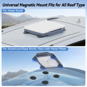 副图1 Starlink Mini Magnetic Mount with Protective Case & 4PCS Self-Adhesive Metal Plates, 300lbs Ultra-Durable, Hail & UV Resistant Starlink Mini Roof Mount for RVs, UTVs, Trucks, Cars & Boats