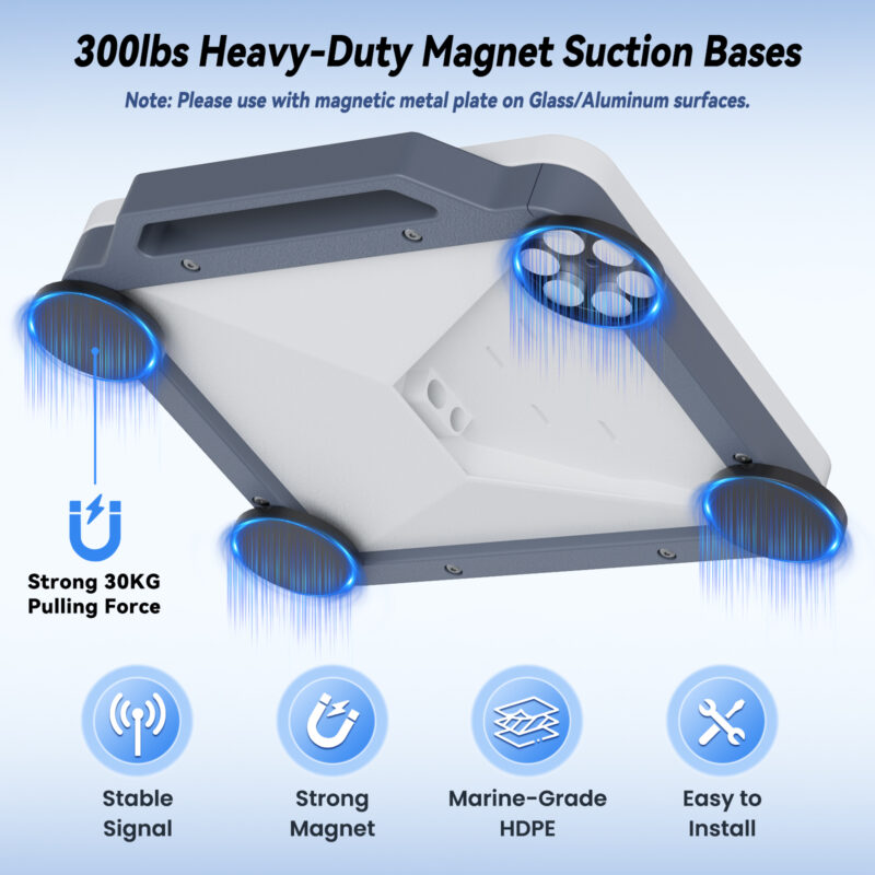 副图3 Starlink Mini Magnetic Mount with Protective Case & 4PCS Self-Adhesive Metal Plates, 300lbs Ultra-Durable, Hail & UV Resistant Starlink Mini Roof Mount for RVs, UTVs, Trucks, Cars & Boats