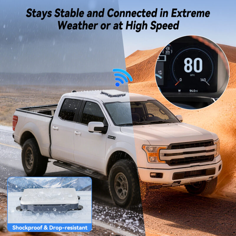 副图5 Starlink Mini Magnetic Mount with Protective Case & 4PCS Self-Adhesive Metal Plates, 300lbs Ultra-Durable, Hail & UV Resistant Starlink Mini Roof Mount for RVs, UTVs, Trucks, Cars & Boats