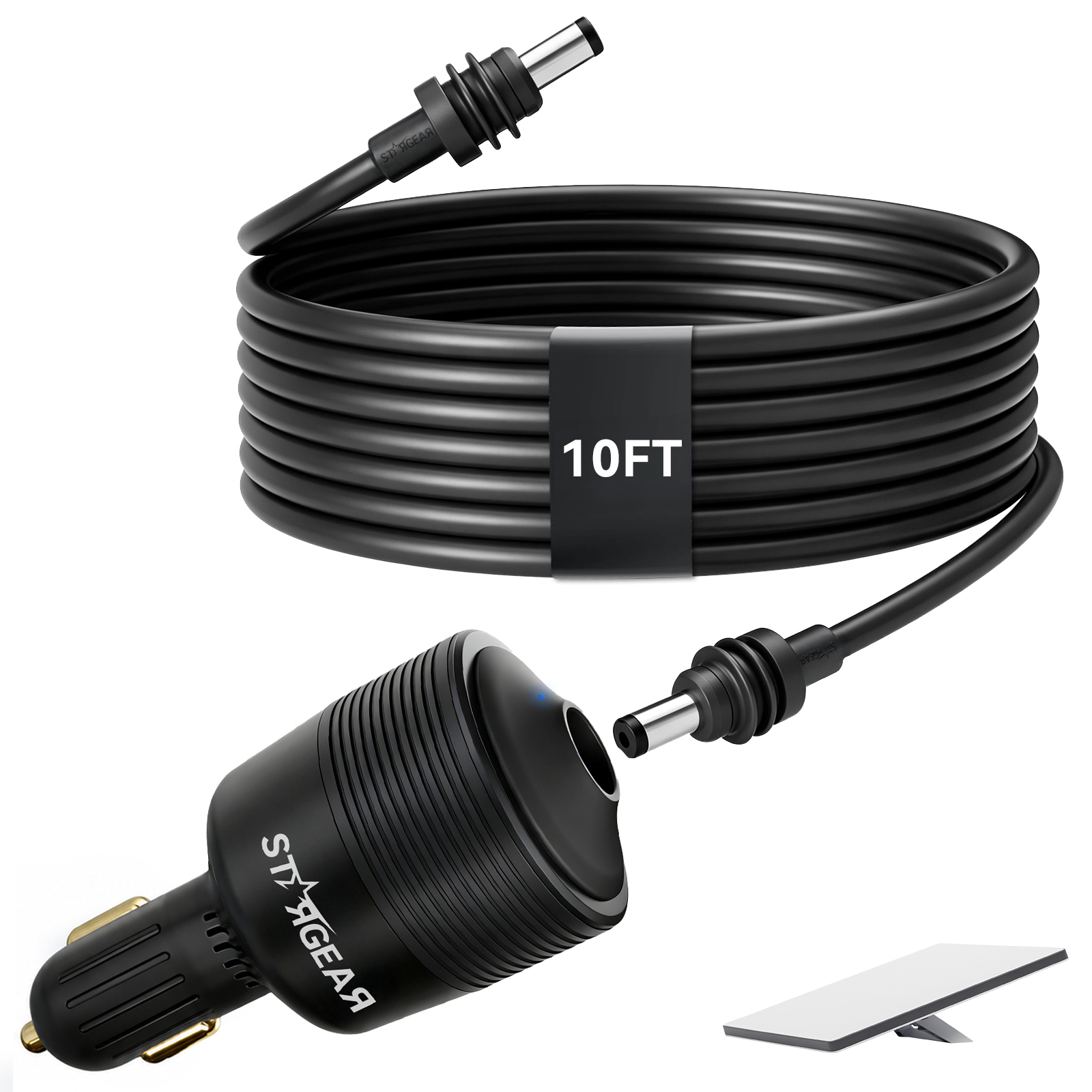 STARGEAR for Starlink Mini Car Adapter with 10FT DC Power Cable, Black