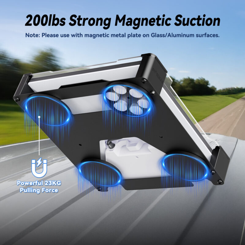STARGEAR for Starlink Mini Mount, 200lbs Magnetic with 4MM Acrylic Shield Weatherproof, Hail & UV Resistant Starlink Mini Magnetic Mount, Starlink Mini Roof Mount Compatible with Third-Party Battery