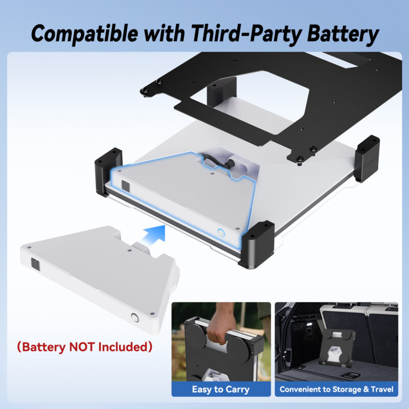 STARGEAR for Starlink Mini Mount, 200lbs Magnetic with 4MM Acrylic Shield Weatherproof, Hail & UV Resistant Starlink Mini Magnetic Mount, Starlink Mini Roof Mount Compatible with Third-Party Battery