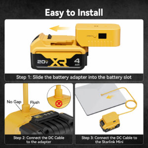 副图7 Starlink Mini Battery Adapter Compatible with De.Walt 20V Battery